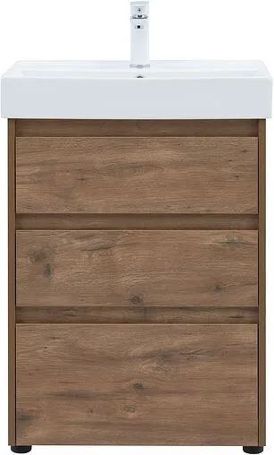 Тумба-умывальник напольная Aquanet Nova Lite 60 дуб рустикальный 00302471+00242905