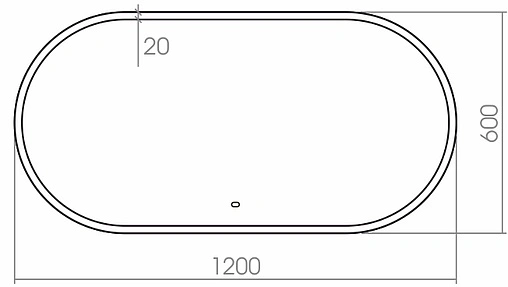 Зеркало с подсветкой Aquanika Future 60 с подогревом, с датчиком движения AQF12060RU143