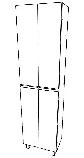 Шкаф-пенал напольный Домино Graffo 50 графит матовый DGr2423P