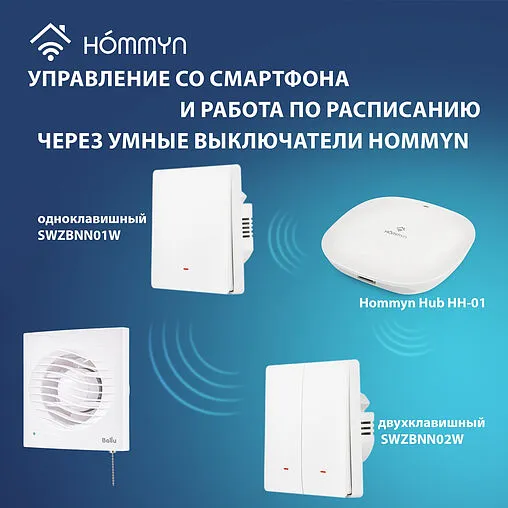 Вентилятор вытяжной Ballu BAF-AR 120 VP белый