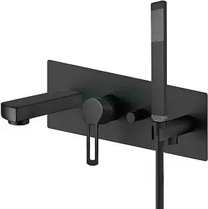 Смеситель для ванны скрытого монтажа Paffoni Ringo чёрный матовый RIN001NO, 1