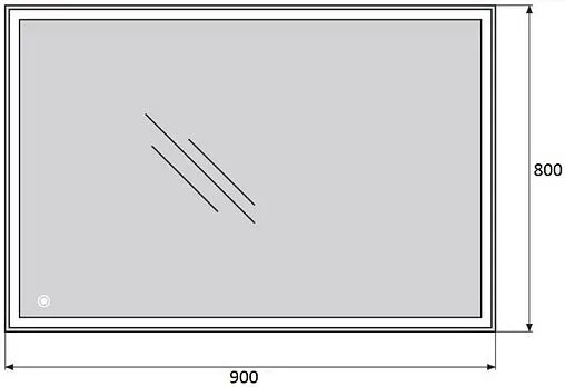 Зеркало с подсветкой BelBagno 90x80 с подогревом SPC-GRT-900-800-LED-TCH