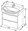 Тумба-умывальник Aquanet Франка 65 белый 00183051+00182328