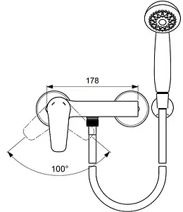 Смеситель для душа Vidima Balance хром BA266AA Смеситель для душа Vidima Balance хром BA266AA, 2