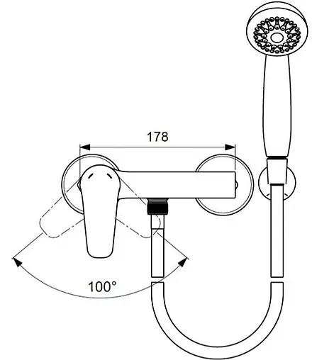 Смеситель для душа Vidima Balance хром BA266AA Смеситель для душа Vidima Balance хром BA266AA