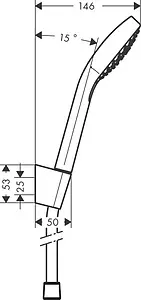Душевой набор Hansgrohe Croma Select E 110 Vario 3jet 125см хром/белый 26425400 Душевой набор Hansgrohe Croma Select E 110 Vario 3jet 125см хром/белый 26425400, 2