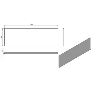 Панель для ванны фронтальная C-bath 160x52 белый CBQPF0105, 2