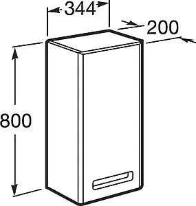 Шкаф Roca Gap 35 R белый глянец ZRU9302881, 2