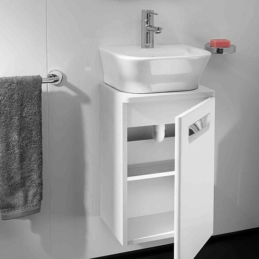 Тумба-умывальник подвесная Roca GAP 45 белый глянец ZRU9302880+327477000