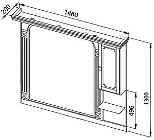 Шкаф-зеркало Aquanet Фредерика new 140 белый 171012, 2