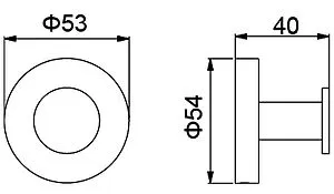 Крючок Timo Saona чёрный матовый 13011/03 Крючок Timo Saona чёрный матовый 13011/03, 2