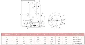 Бойлер косвенного нагрева с возможностью установки ТЭНа Atlantic Corflow 500-Bride-SNC (108 кВт) 640401, 2