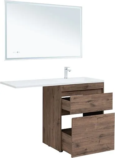 Тумба под умывальник напольная Aquanet Токио 68 дуб веллингтон 00333652