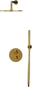 Душевая система с термостатом для душа WHITECROSS Y brushed gold золото брашированное YSET08GLB Душевая система с термостатом для душа WHITECROSS Y brushed gold золото брашированное YSET08GLB, 3
