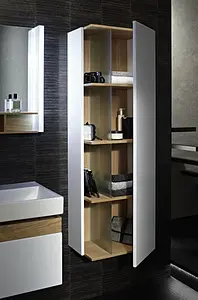 Шкаф-пенал подвесной Jacob Delafon Terrace 50 R белый глянец/светлое дерево EB1179D-G1C Шкаф-пенал подвесной Jacob Delafon Terrace 50 R белый глянец/светлое дерево EB1179D-G1C, 2