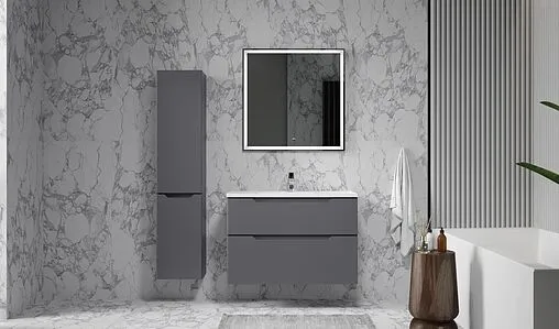 Тумба-умывальник подвесная Raval Wector 90 антрацит Wct.01.90/P/A/MD+4627173210195