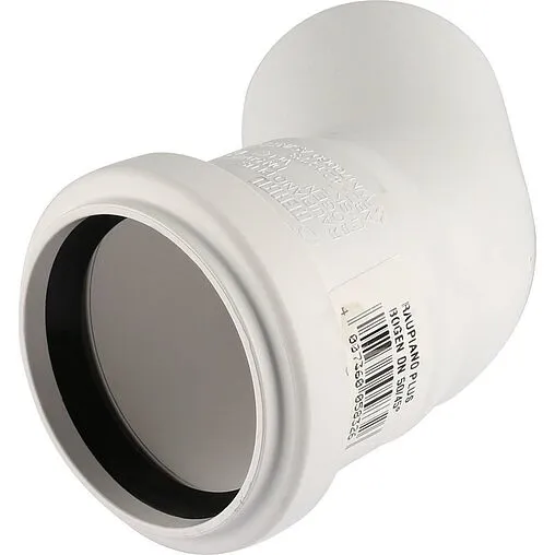 Отвод внутренний бесшумный D=75мм Угол 45° Rehau Raupiano Plus 11211641002