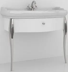 Консоль напольная Kerasan Retro 100 белый/хром 7363K7 Консоль напольная Kerasan Retro 100 белый/хром 7363K7, 1