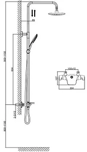 Душевая система с термостатом для ванны D&K Bayern.Potsdam хром DA2143741B14 Душевая система с термостатом для ванны D&K Bayern.Potsdam хром DA2143741B14, 2