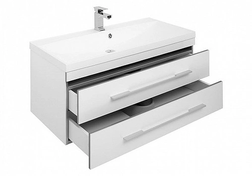 Тумба под умывальник подвесная Aquanet Верона 100 белый 00175382