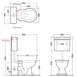 Унитаз-компакт с высоким бачком Kerasan Retro белый Унитаз-компакт с высоким бачком Kerasan Retro белый, 2