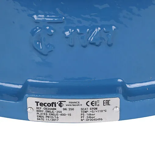 Клапан обратный поворотный двустворчатый межфланцевый Ду250 Ру16 Tecofi CB3448N-EP0250