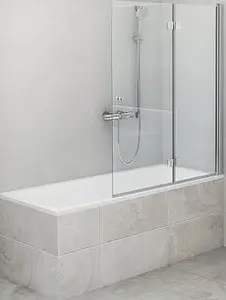 Шторка на ванну 1200мм прозрачное стекло Roltechnik TZVP2/1200 742-120000P-00-02, 1