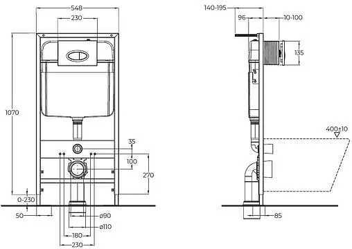 Инсталляция для подвесного унитаза Set 3 в 1 BelBagno BB026/BB082BL с кнопкой белый глянцевый Инсталляция для подвесного унитаза Set 3 в 1 BelBagno BB026/BB082BL с кнопкой белый глянцевый