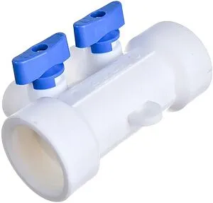 Коллектор запорный проходной 2 отвода синий 40мм x 20мм Kalde 3272-mnb-400220, 4