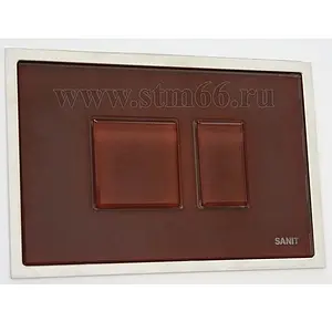 Клавиша смыва для унитаза Sanit SG 706 &quot;ai&quot; 16.713.L2..0000 стекло/красный, 1