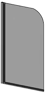 Шторка на ванну 800мм прозрачное стекло Roltechnik SCREEN PRO/810 4000688, 2
