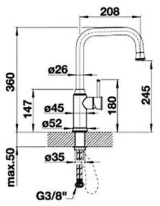 Смеситель для кухни с выдвижным изливом Blanco Livia-S хром 521288 Смеситель для кухни с выдвижным изливом Blanco Livia-S хром 521288, 2