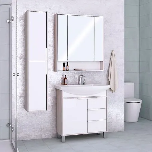 Тумба под умывальник напольная Aquaton Рико 65 белый/ясень фабрик 1A213301RIB90