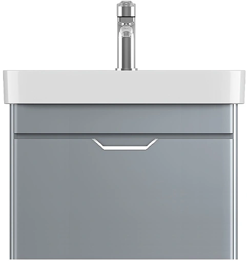 Тумба-умывальник подвесная ISVEA Fonte 57 серый 21SQS004058I+10SQ50057SV Тумба-умывальник подвесная ISVEA Fonte 57 серый 21SQS004058I+10SQ50057SV