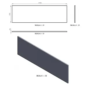 Панель для ванны фронтальная C-bath 190x59 белый CBQPF0203, 2