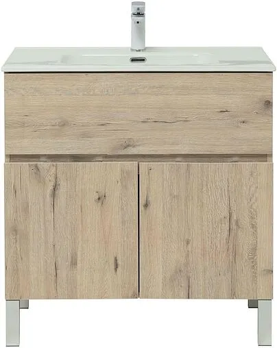 Тумба под умывальник напольная Aquanet Алвита New 80 дуб веллингтон 00277553