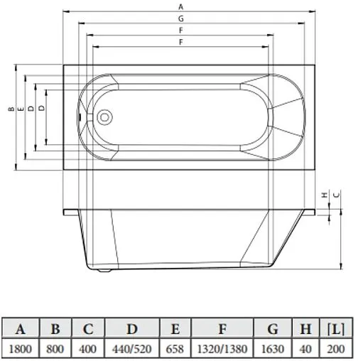 Ванна акриловая C-bath Galaxy 180x80 CBQ016002 Ванна акриловая C-bath Galaxy 180x80 CBQ016002