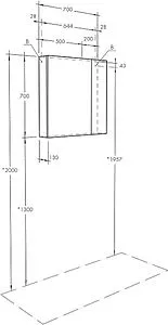Шкаф-зеркало Aquaton Асти 70 белый глянец 1A263402AX010 Шкаф-зеркало Aquaton Асти 70 белый глянец 1A263402AX010, 2