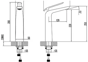 Смеситель для раковины Lemark Melange белый/хром LM4909CW Смеситель для раковины Lemark Melange белый/хром LM4909CW, 2