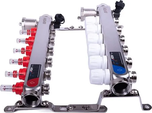 Группа коллекторная с расходомерами 6 отводов 1&quot;в/в x ¾&quot;ек FDV S1103C-2/6