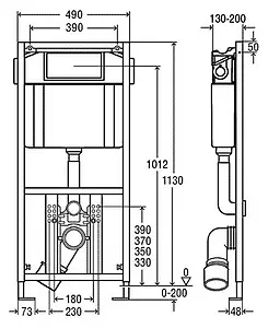 Инсталляция для подвесного унитаза Viega Eco plus 8161.2 606664, 2