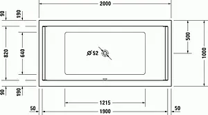 Ванна акриловая Duravit Starck 200x100 700341000000000, 2