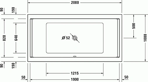 Ванна акриловая Duravit Starck 200x100 700341000000000
