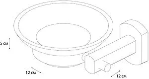 Мыльница Grampus Coral хром GR-7008 Мыльница Grampus Coral хром GR-7008, 2