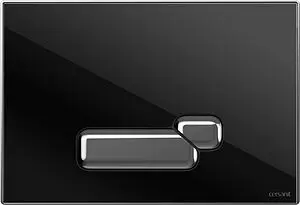 Клавиша смыва для унитаза Cersanit Actis 60166 кнопки/хром глянцевый, cтекло/черный, 1