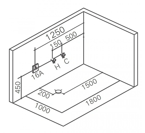 Ванна акриловая с гидромассажем Gemy 180x100 G9258