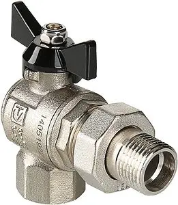 Кран шаровый с американкой угловой ½&quot;в x ½&quot;н Valtec Perfect VT.328.N.04, 1