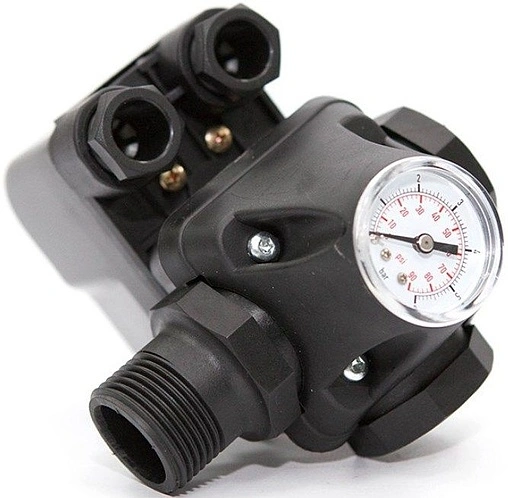 Реле давления с манометром и 3-х выводным штуцером Italtecnica PM5-3W PM5.3WG.44.00.100.00