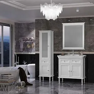 Шкаф-пенал напольный Opadiris Кантара 46 L белый 00-00004353, 4