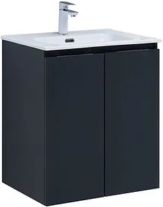 Тумба-умывальник подвесная Aquanet Алвита New 60 антрацит 00277523+00254363, 1